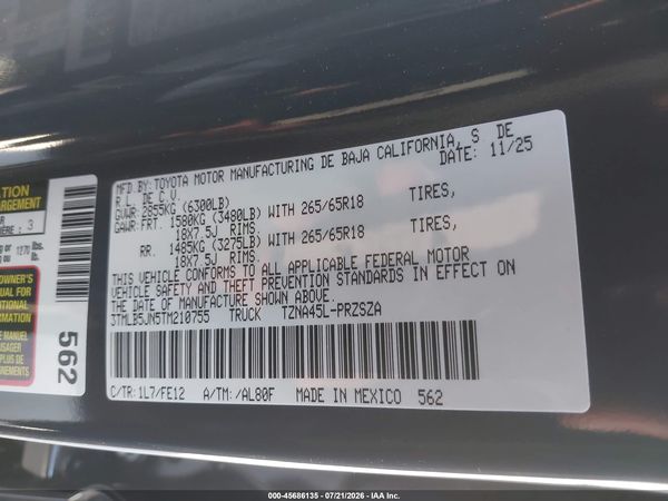 2026 TOYOTA TACOMA TRD SPORT