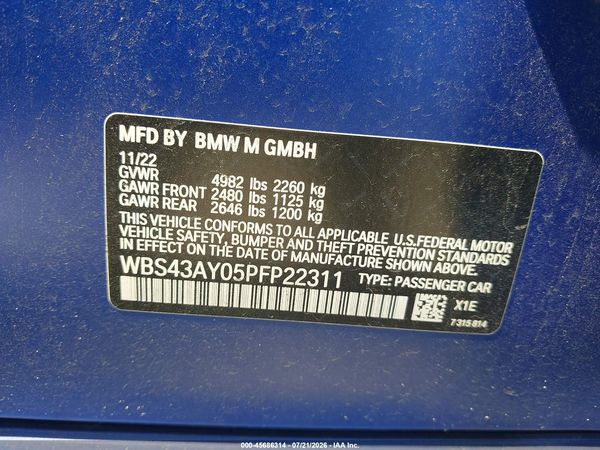 2023 BMW M3 COMPETITION XDRIVE — I9