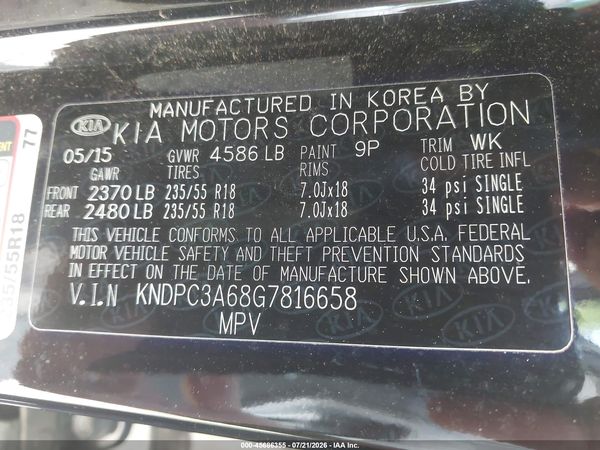 2016 KIA SPORTAGE SX