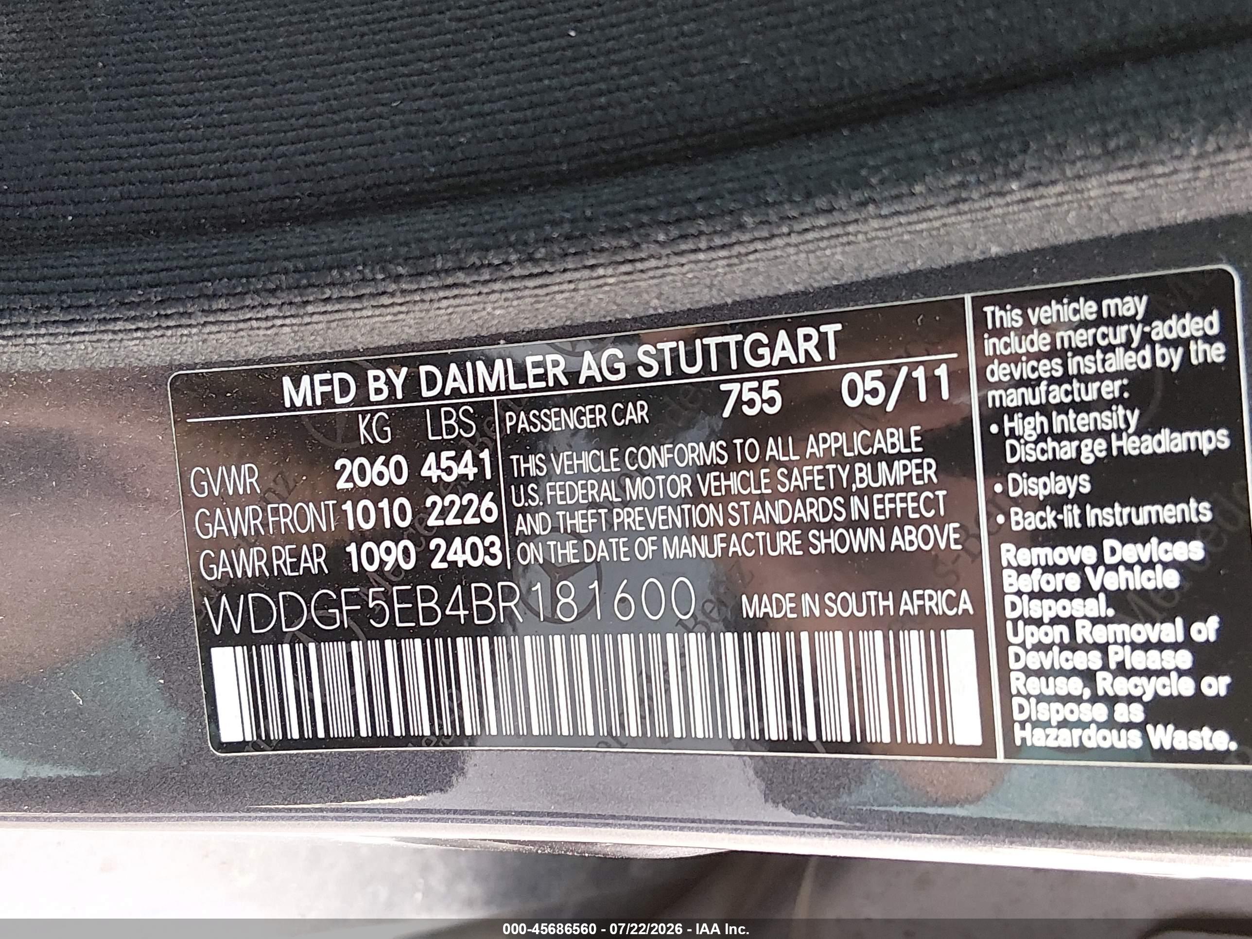 2011 MERCEDES-BENZ C 300 C300