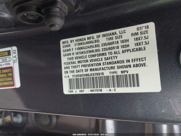 2018 HONDA CR-V EX-L/EX-L NAVI