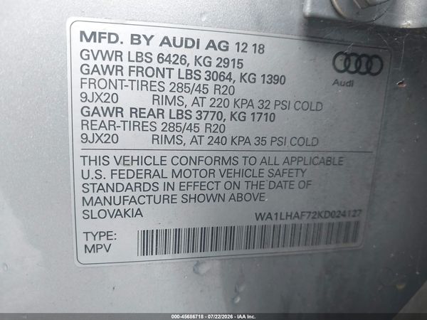 2019 AUDI Q7
