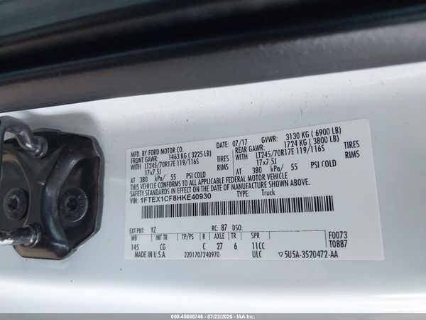 2017 FORD F-150 XL