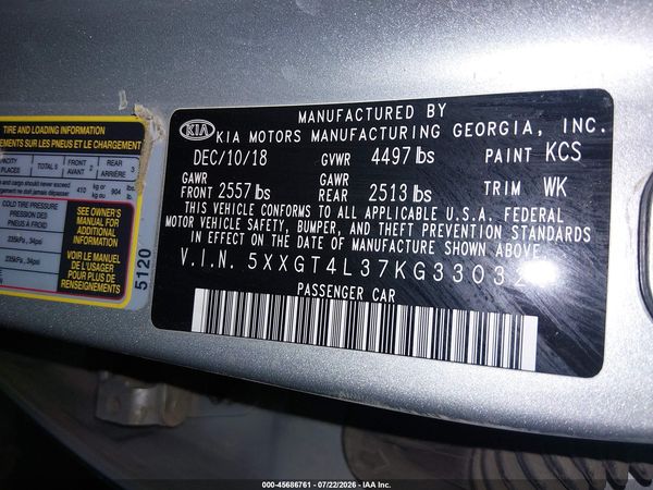 2019 KIA OPTIMA LX