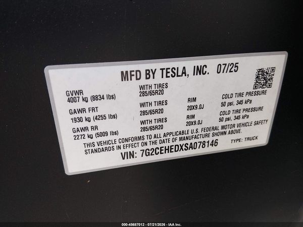2025 TESLA CYBERTRUCK ALL-WHEEL DRIVE