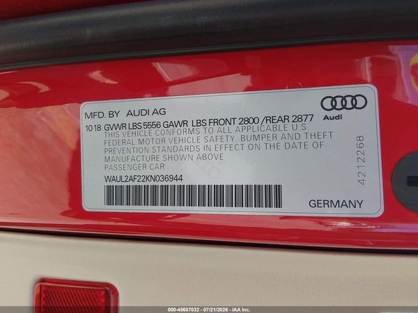 2019 AUDI A6 55 PREMIUM