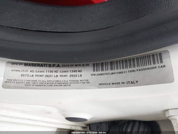 2017 MASERATI GHIBLI S Q4