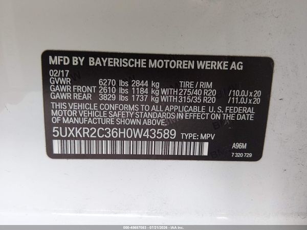 2017 BMW X5 SDRIVE35I