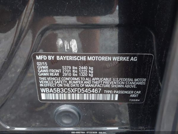2015 BMW 535I XDRIVE