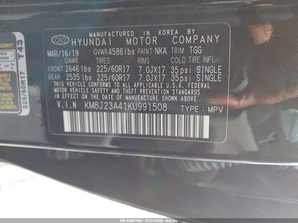 2019 HYUNDAI TUCSON SE