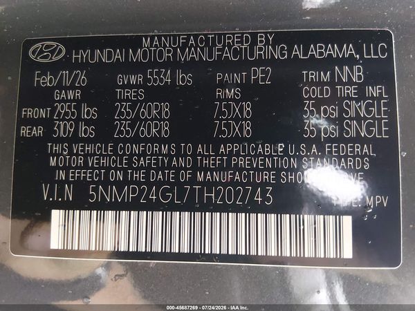 2026 HYUNDAI SANTA FE SEL