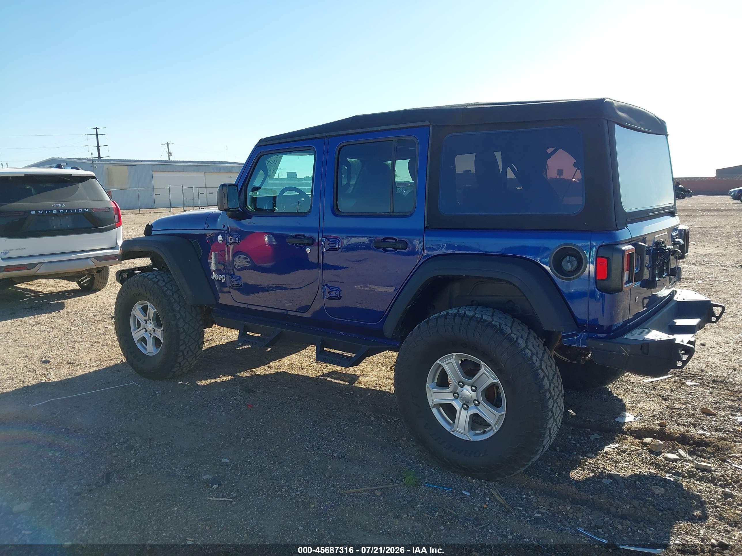 2019 JEEP WRANGLER UNLIMITED SPORT S 4X4