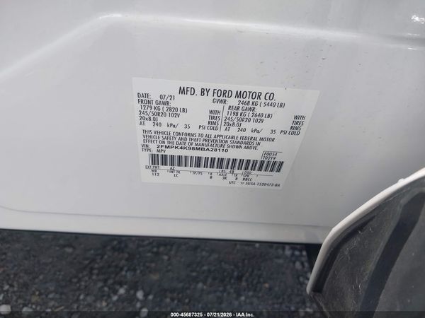 2021 FORD EDGE TITANIUM — I9