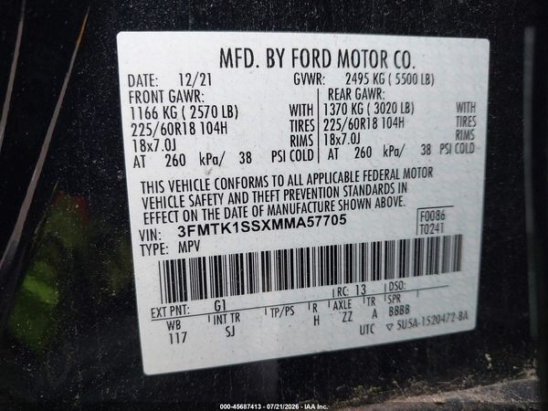 2021 FORD MUSTANG MACH-E SELECT