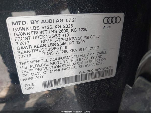 2022 AUDI Q3