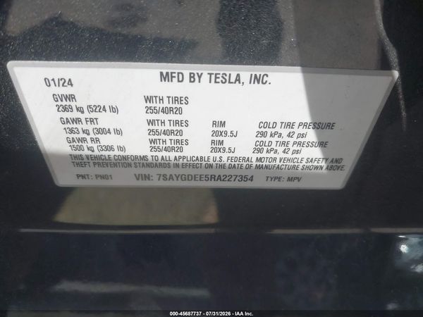 2024 TESLA MODEL Y