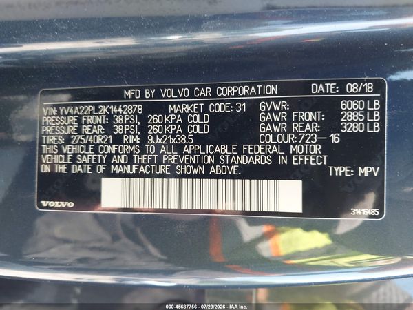 2019 VOLVO XC90 T6 INSCRIPTION