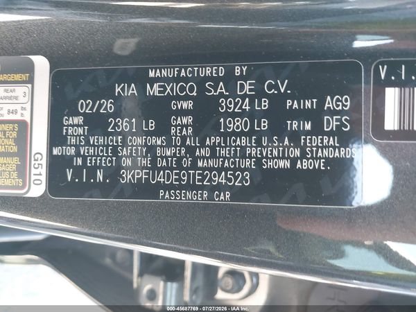2026 KIA K4 EX
