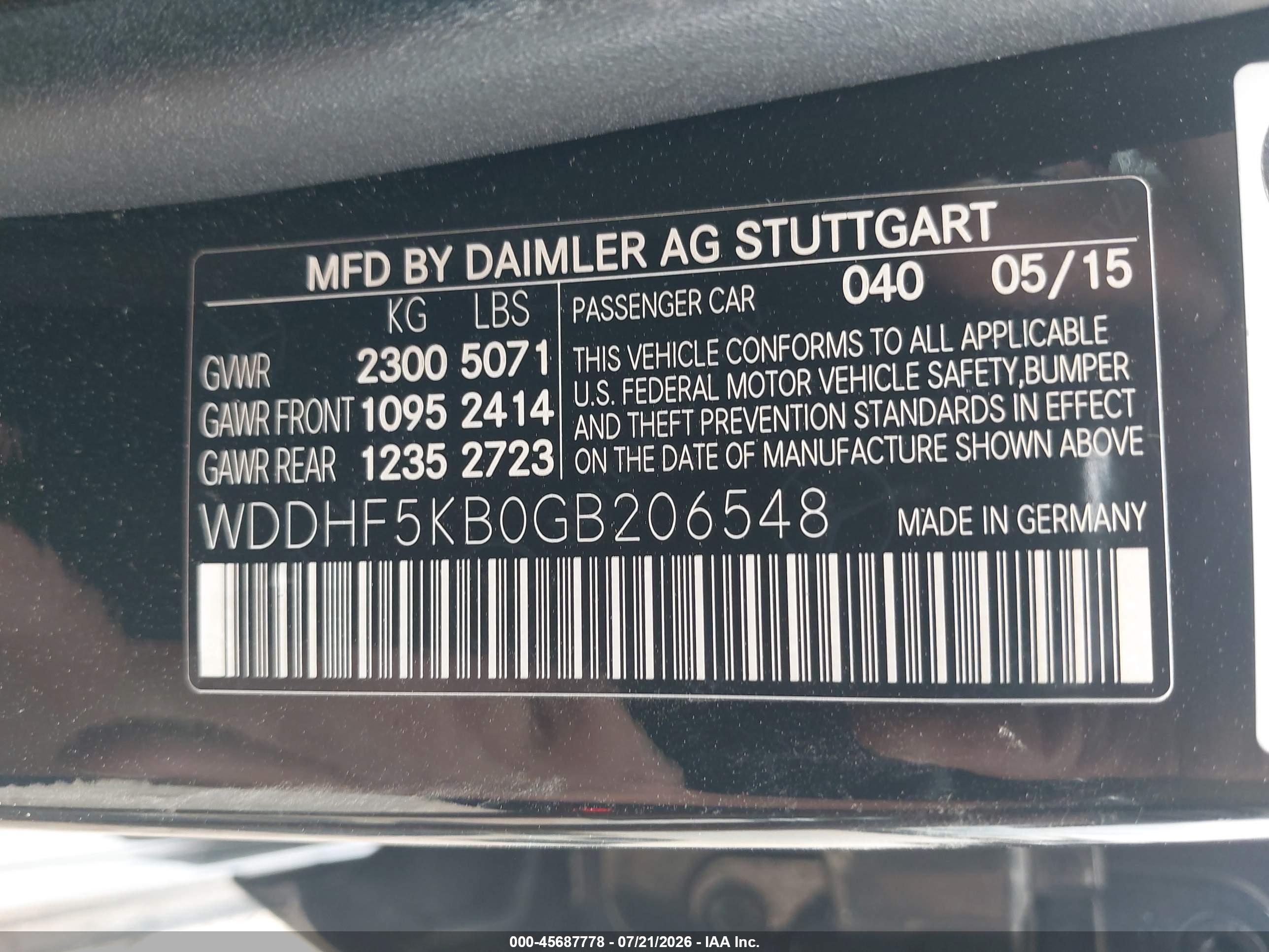 2016 MERCEDES-BENZ E 350 E350
