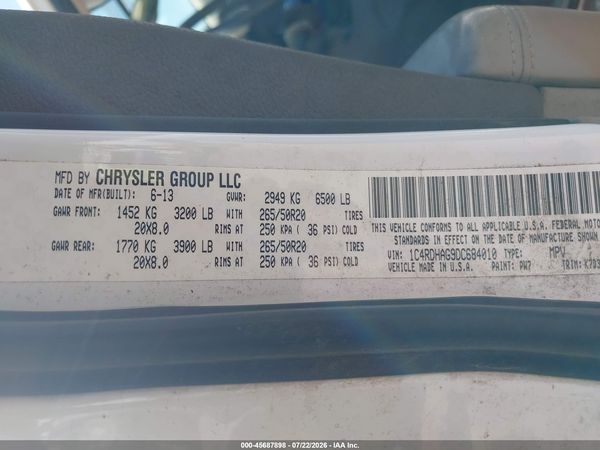 2013 DODGE DURANGO SXT
