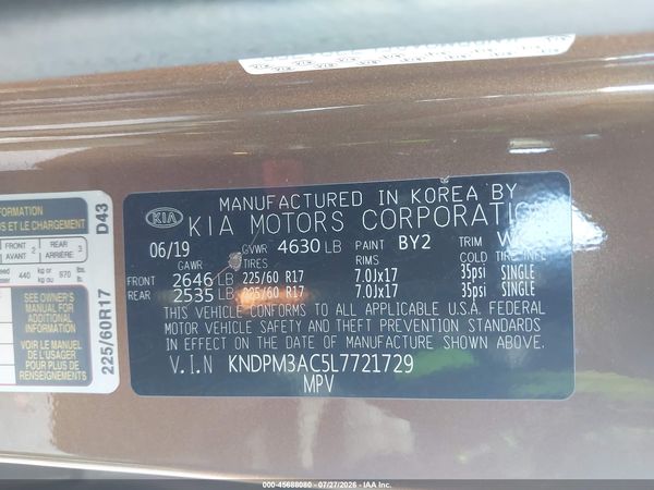 2020 KIA SPORTAGE LX