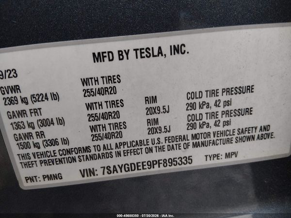 2023 TESLA MODEL Y