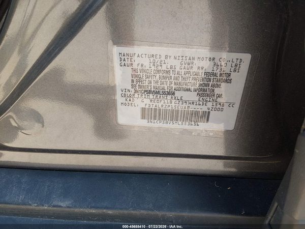 2021 NISSAN KICKS S XTRONIC CVT
