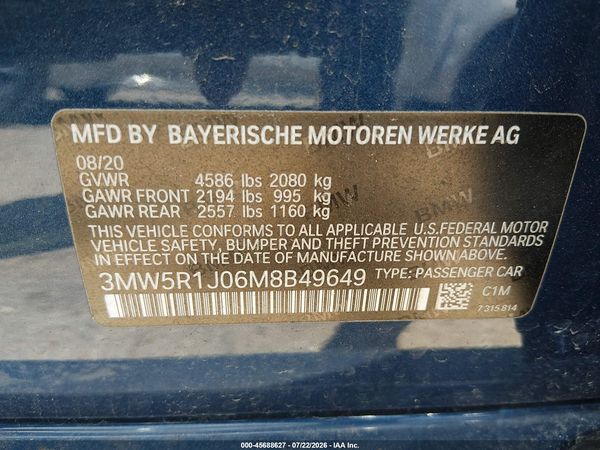 2021 BMW 330I