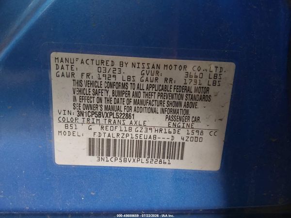 2023 NISSAN KICKS S XTRONIC CVT