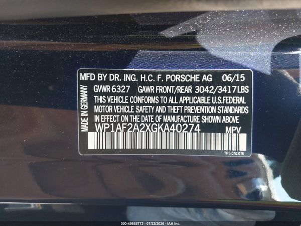 2016 PORSCHE CAYENNE DIESEL