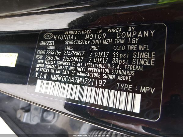 2021 HYUNDAI KONA SEL PLUS