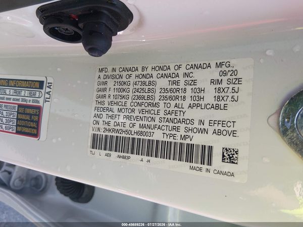 2020 HONDA CR-V AWD EX