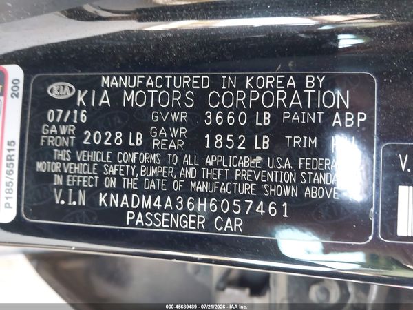 2017 KIA RIO LX