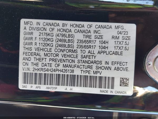 2023 HONDA CR-V LX AWD