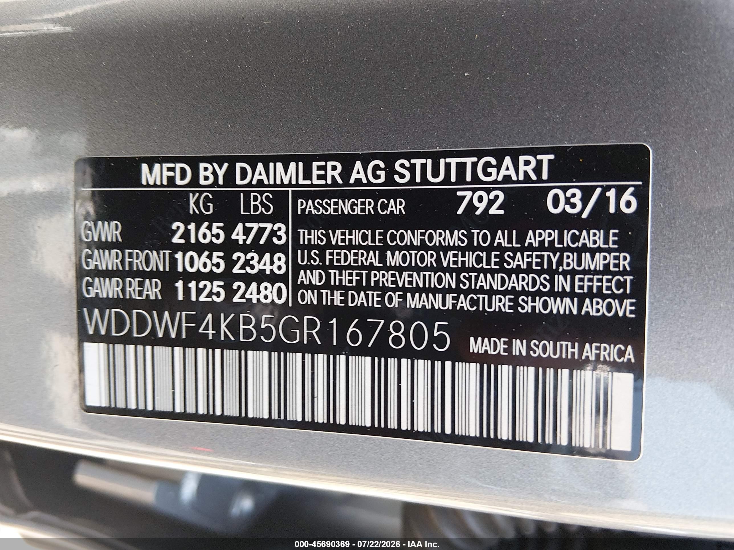 2016 MERCEDES-BENZ C 300 SPORT 4MATIC