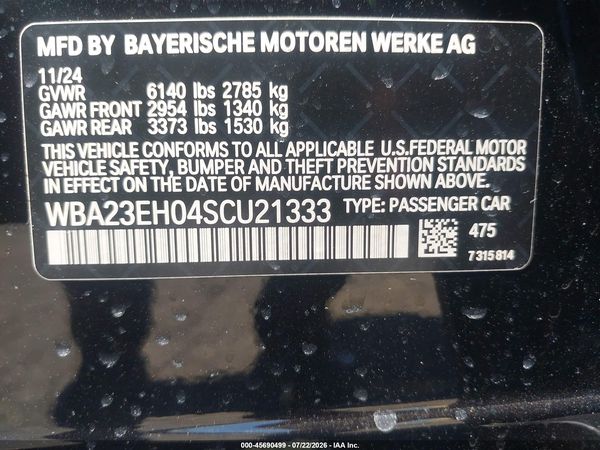 2025 BMW 740I