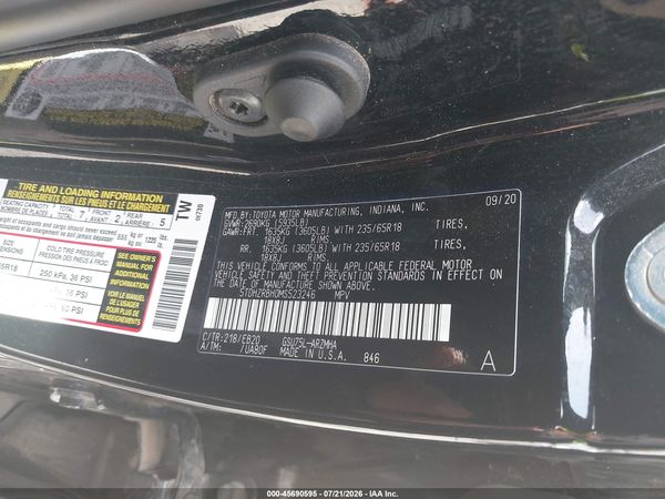 2021 TOYOTA HIGHLANDER XLE