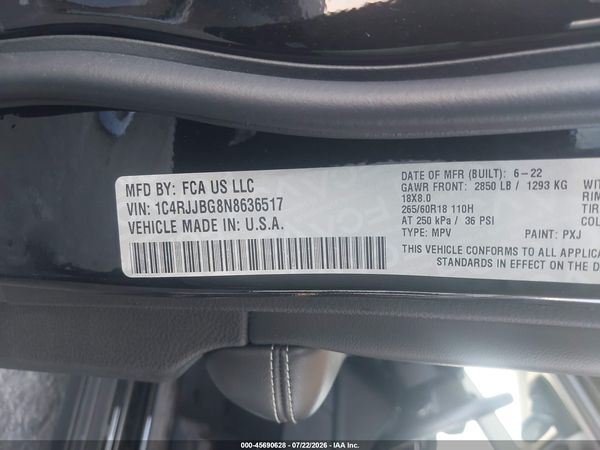 2022 JEEP GRAND CHEROKEE L LIMITED 4X2