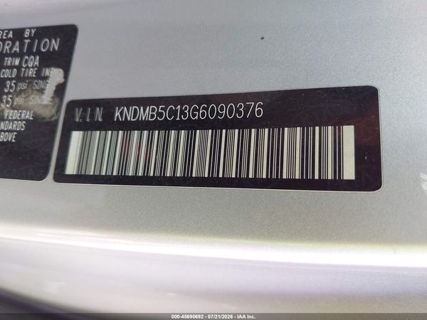 2016 KIA SEDONA LX