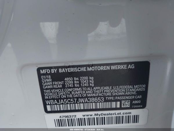 2018 BMW 530I