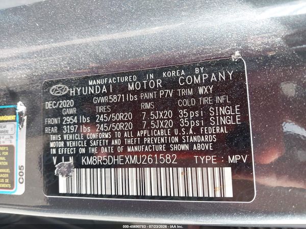 2021 HYUNDAI PALISADE LIMITED