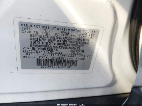 2018 NISSAN KICKS SR