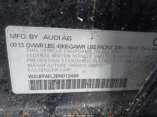 2014 AUDI A4 2.0T PREMIUM