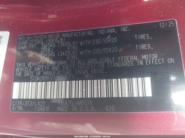 2026 TOYOTA HIGHLANDER PLATINUM