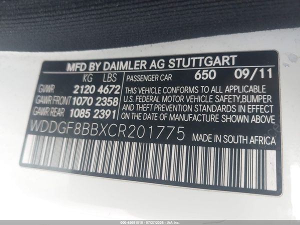 2012 MERCEDES-BENZ C 300 SPORT 4MATIC