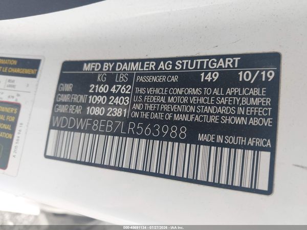 2020 MERCEDES-BENZ C 300 4MATIC
