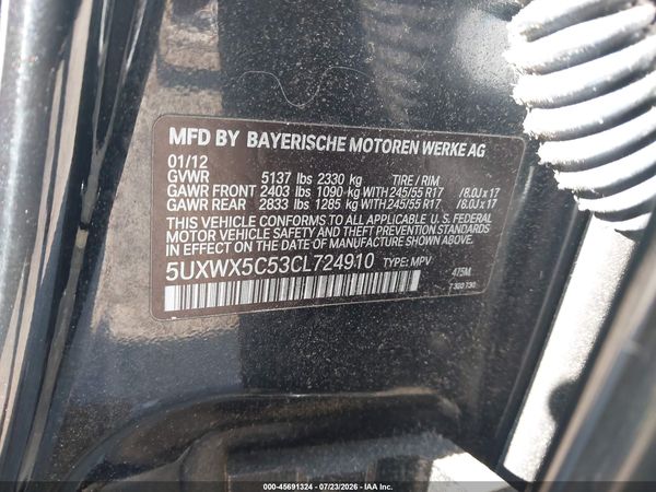 2012 BMW X3 XDRIVE28I
