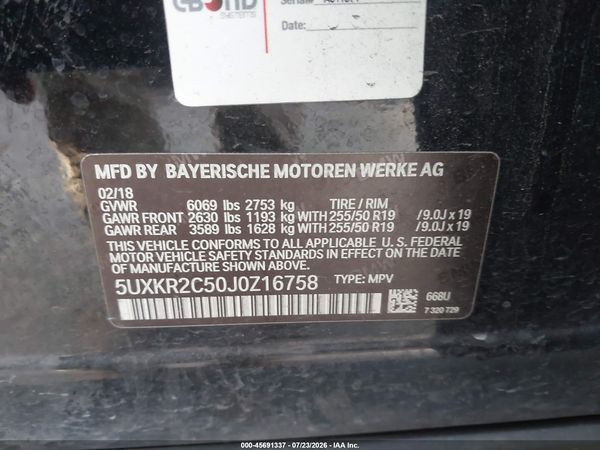 2018 BMW X5 SDRIVE35I