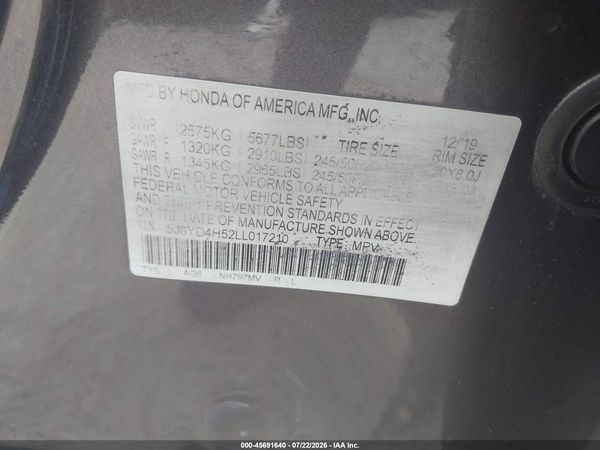 2020 ACURA MDX TECHNOLOGY PACKAGE
