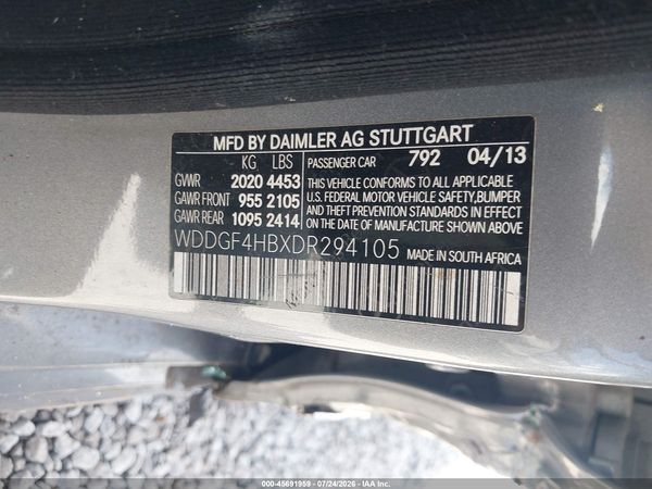 2013 MERCEDES-BENZ C 250 SPORT